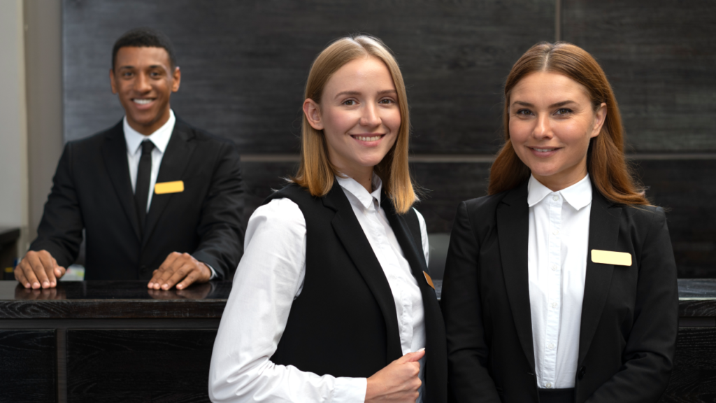 equipe profissional de hotel