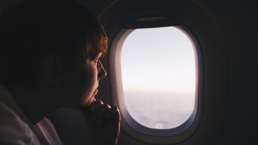 Hóspede no avião